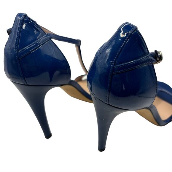 Stuart Weitzman High Heeled Sandals Womens Size 7.5 Blue Open Toe Strappy - Picture 4 of 9